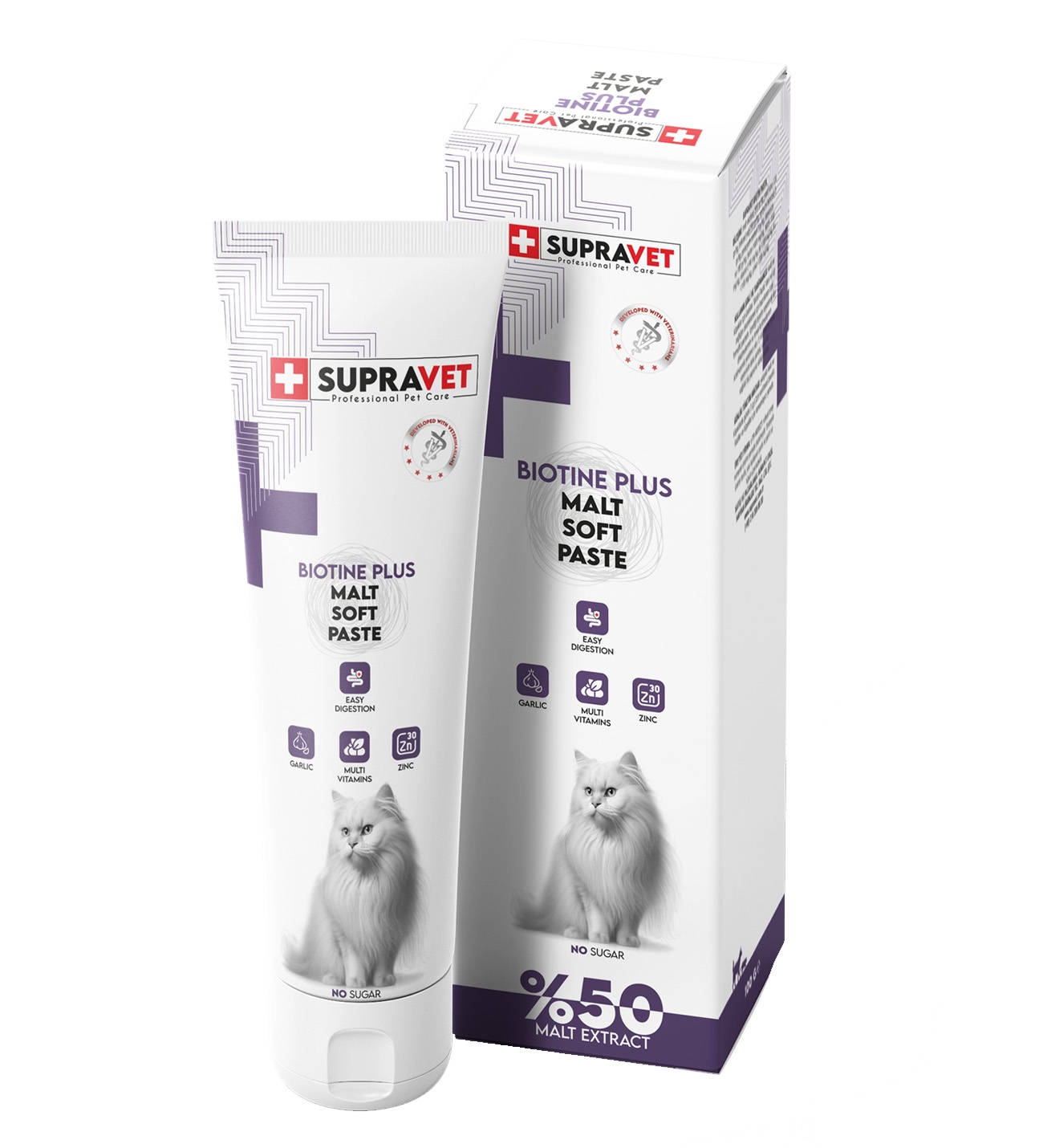 Supravet%20Biotine%20Plus%20Kediler%20İçin%20Tüy%20Sağlığı%20Güçlendirici%20Malt%20Paste%20100%20Gr