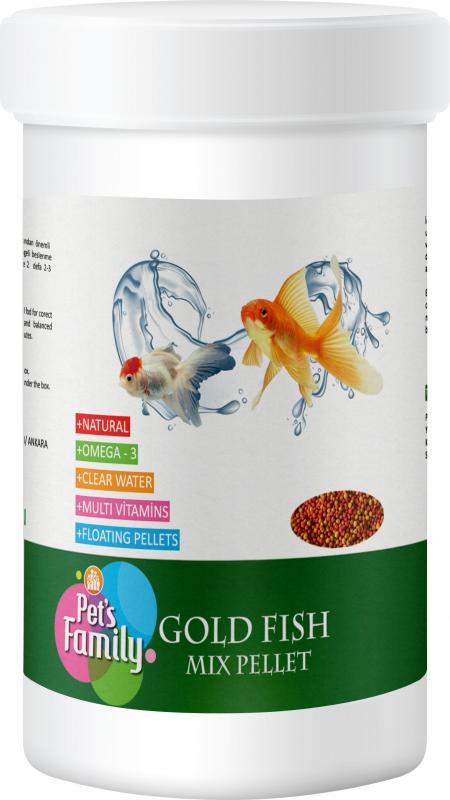 Pets%20Family%20Gold%20Fısh%20Mıx%20Pellet%20250%20Ml/90%20G