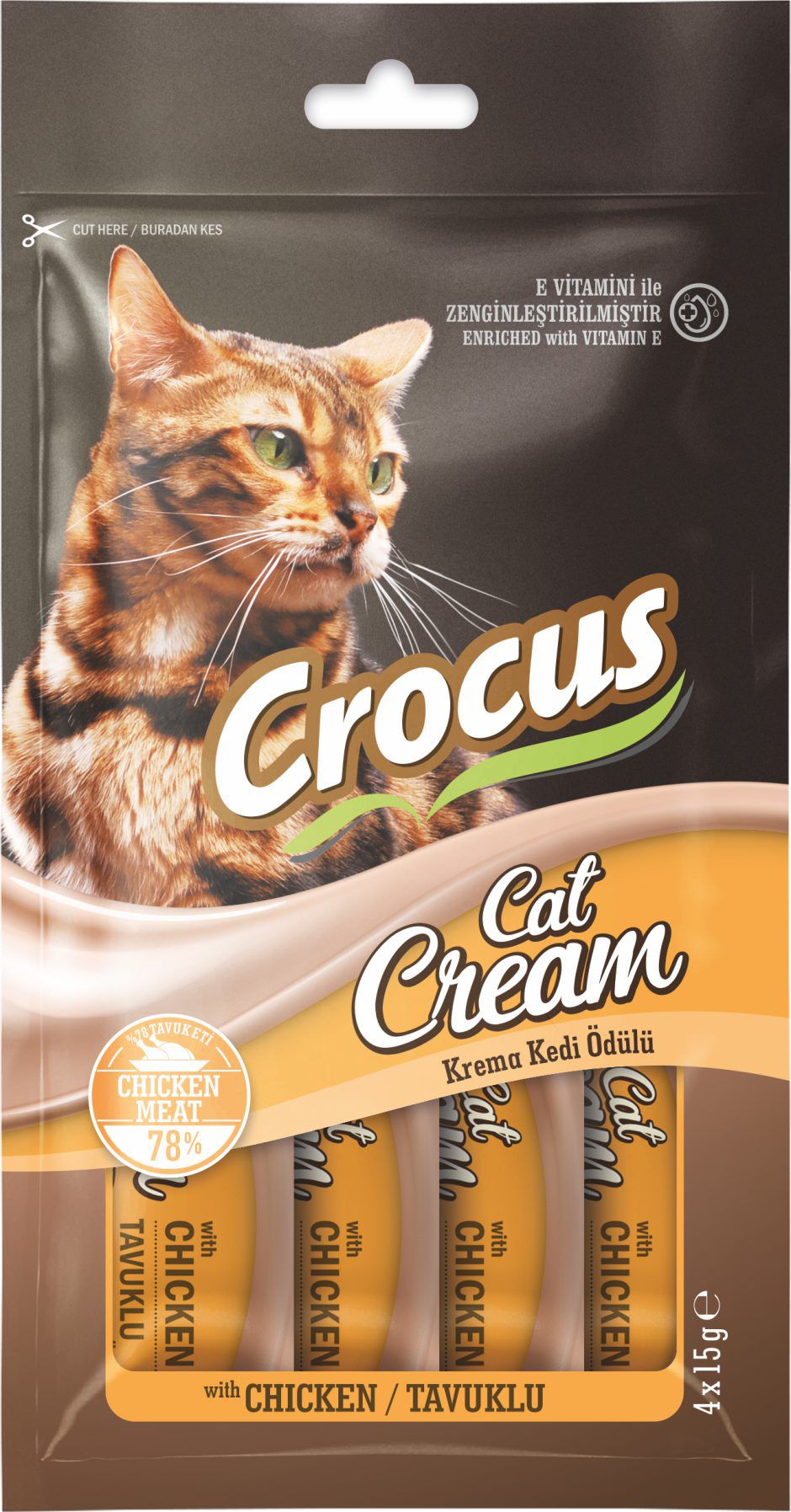 Crocus%20Tavuklu%20Krema%20Kedi%20Ödülü%204x15g