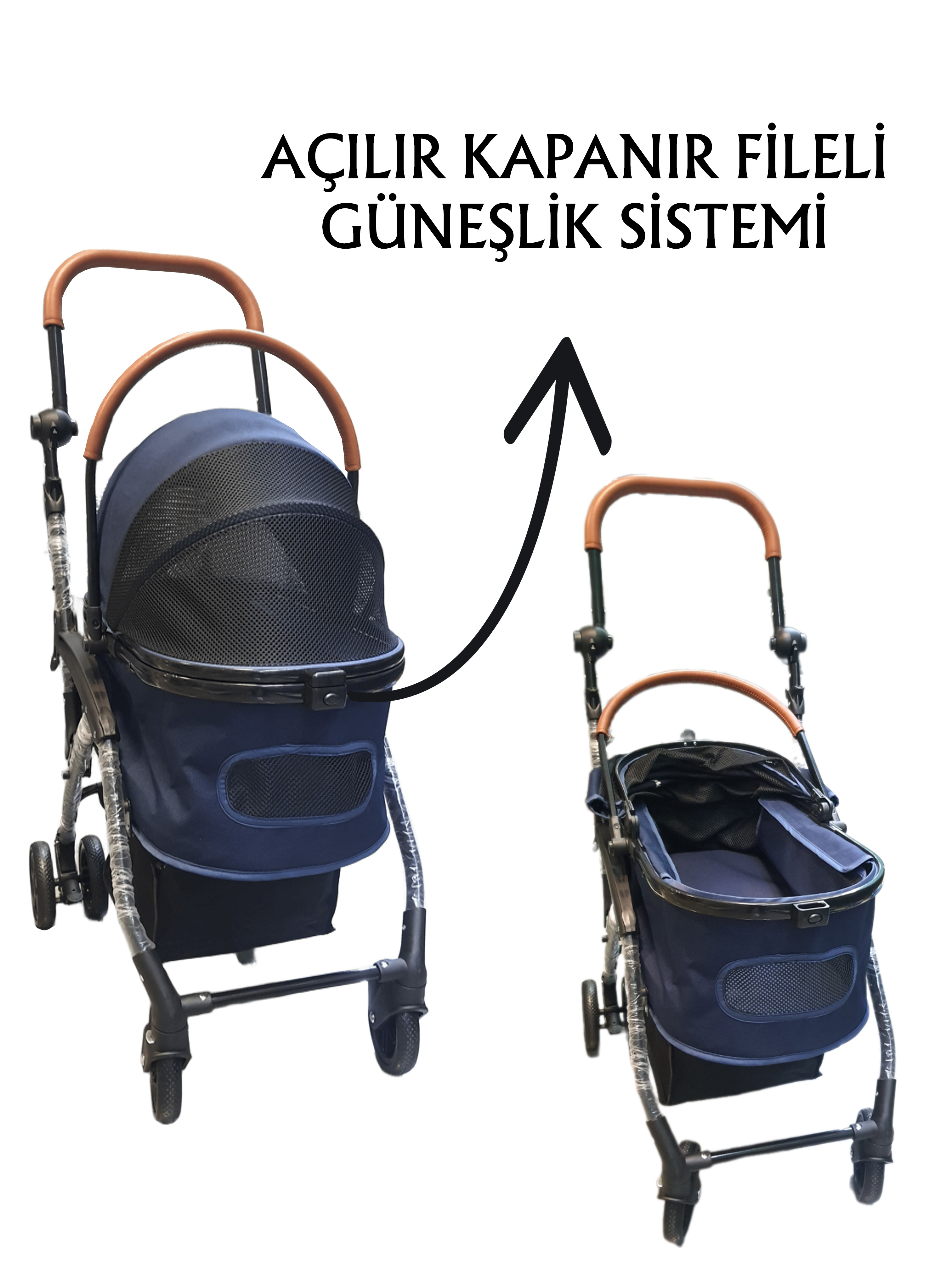 Tommy%20Evcil%20Hayvan%20Arabası%2076,5x48x99cm%20Lacivert%20Max%2015%20Kg