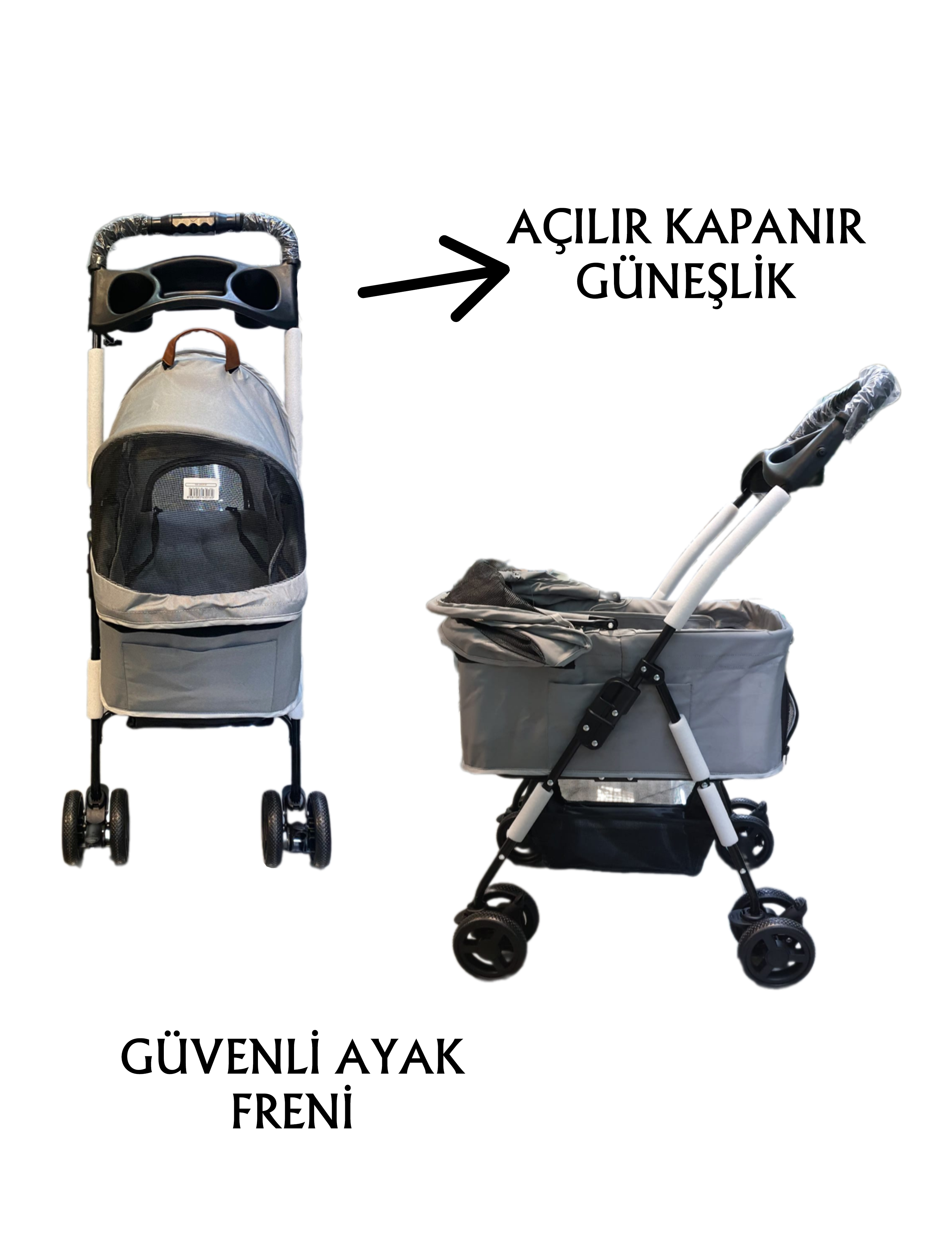 Tommy%20Evcil%20Hayvan%20Arabası%2065x45x95cm%20Gri%20Max%2015kg