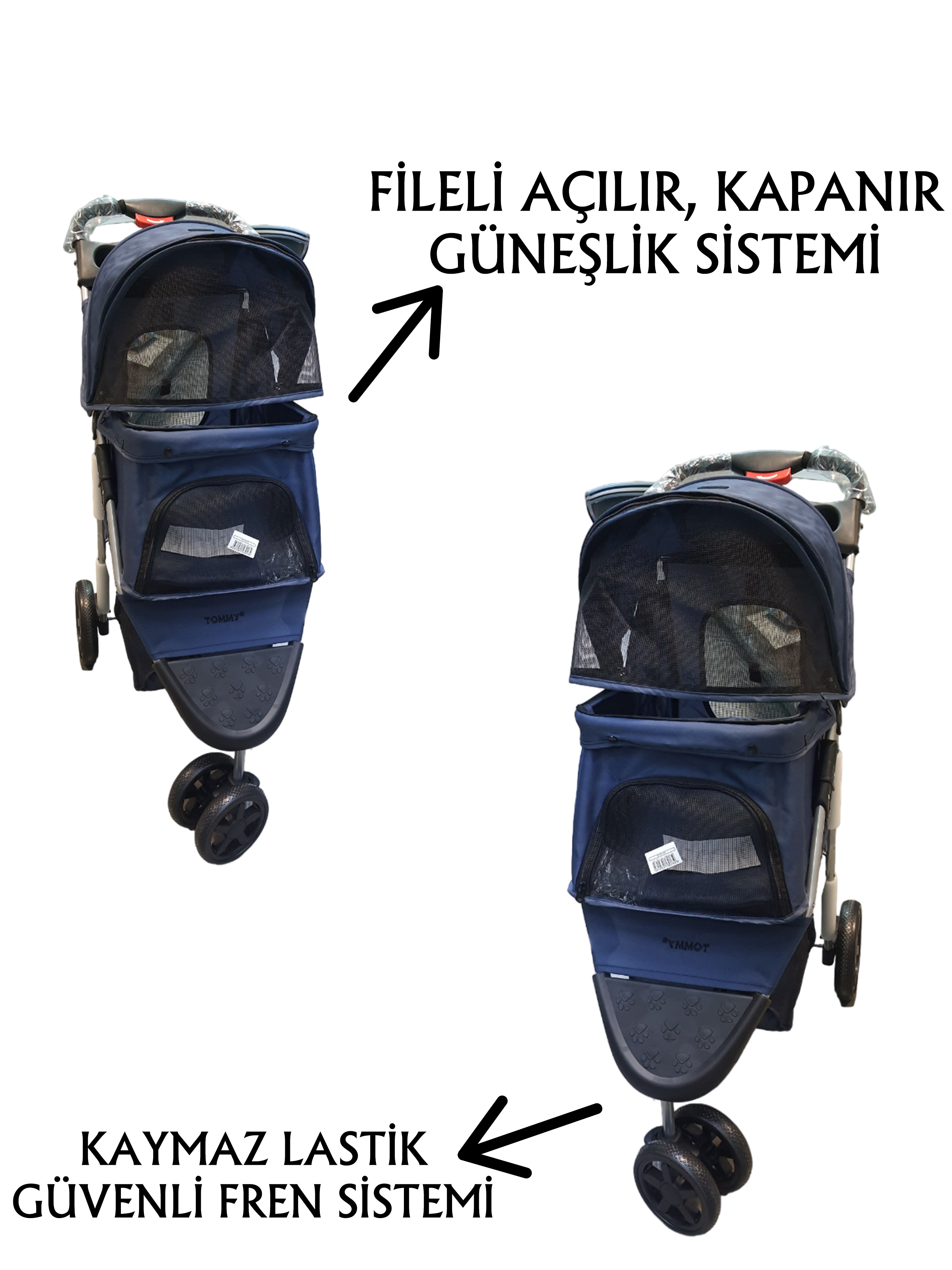 Tommy%20Evcil%20Hayvan%20Arabası%2080x46x99cm%20Lacivert%20Max%2015%20Kg