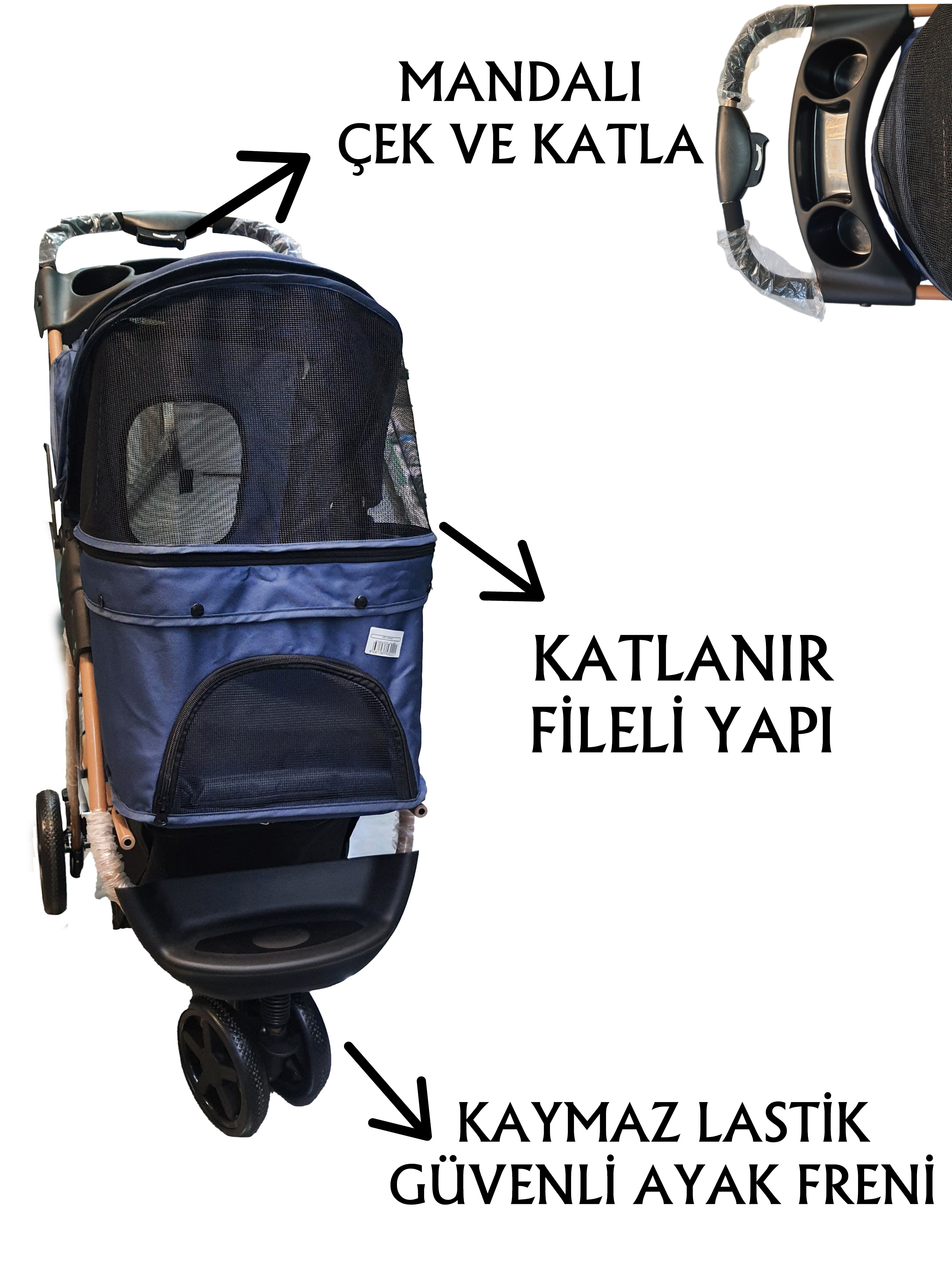 Tommy%20Evcil%20Hayvan%20Arabası%2087x50x107cm%20Lacivert%20Max%2020%20Kg