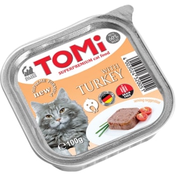 Tomi%20Kedi%20Hindili%20Alüminyum%20Yaş%20Mama%20100gr%20(pate)