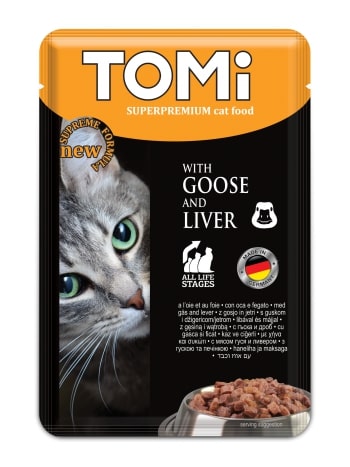 Tomi%20Kedi%20Kaz%20&%20Ciğer%20Pouch%20Mama%20100gr