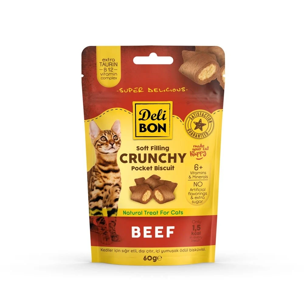 Delibon%20Chrunchy%20İçi%20Dolgulu%20Ödül%20Bisküvisi%20Sığır%20Etli%2060Gr