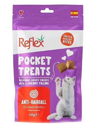 Reflex%20Pocket%20Treats%20Tüy%20Yumagı%20Kontrolü%2060g%20ANTİ%20HAİRBAL