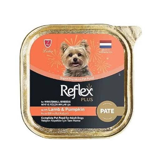 Reflex%20Plus%20Pate%20Kuzu%20Etli%20Ve%20Bal%20Kabaklı%20Mini%20Ve%20Küçük%20Irklar%20İçin%20Yetişkin%20Köpek%20Maması%2085%20G