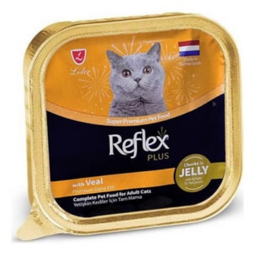 Reflex%20Plus%20Jöle%20İçinde%20Et%20Parçacıklı%20Dana%20Etli%20Yetişkin%20Kedi%20Maması%2085%20G