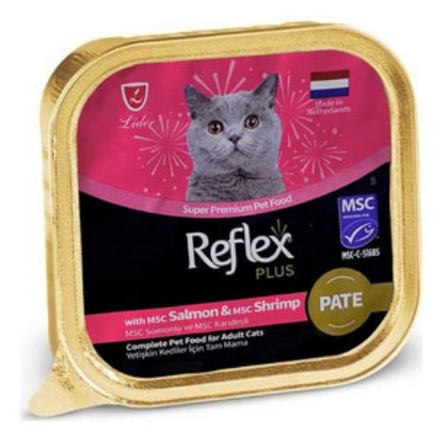 Reflex%20Plus%20Pate%20Msc%20Somonlu%20Ve%20Msc%20Karidesli%20Yetişkin%20Kedi%20Maması%2085%20G