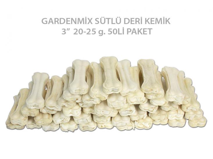 Gardenmix Sütlü Deri Kemik 8 Cm 20-25 G.50li Paket