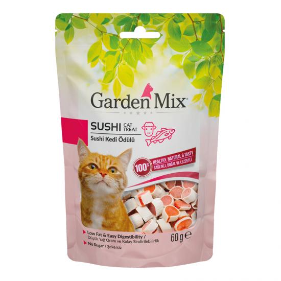 Garden Mıx Kuzulu Sushi Kedi Ödülü 60 Gr