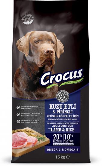 Crocus Kuzu Etli Pirinçli Yet. Köpek Maması 15 Kg