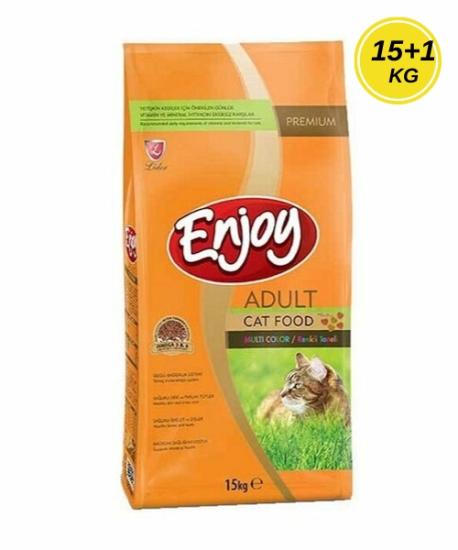 Enjoy Renkli Kedi Maması 15+1 Kg